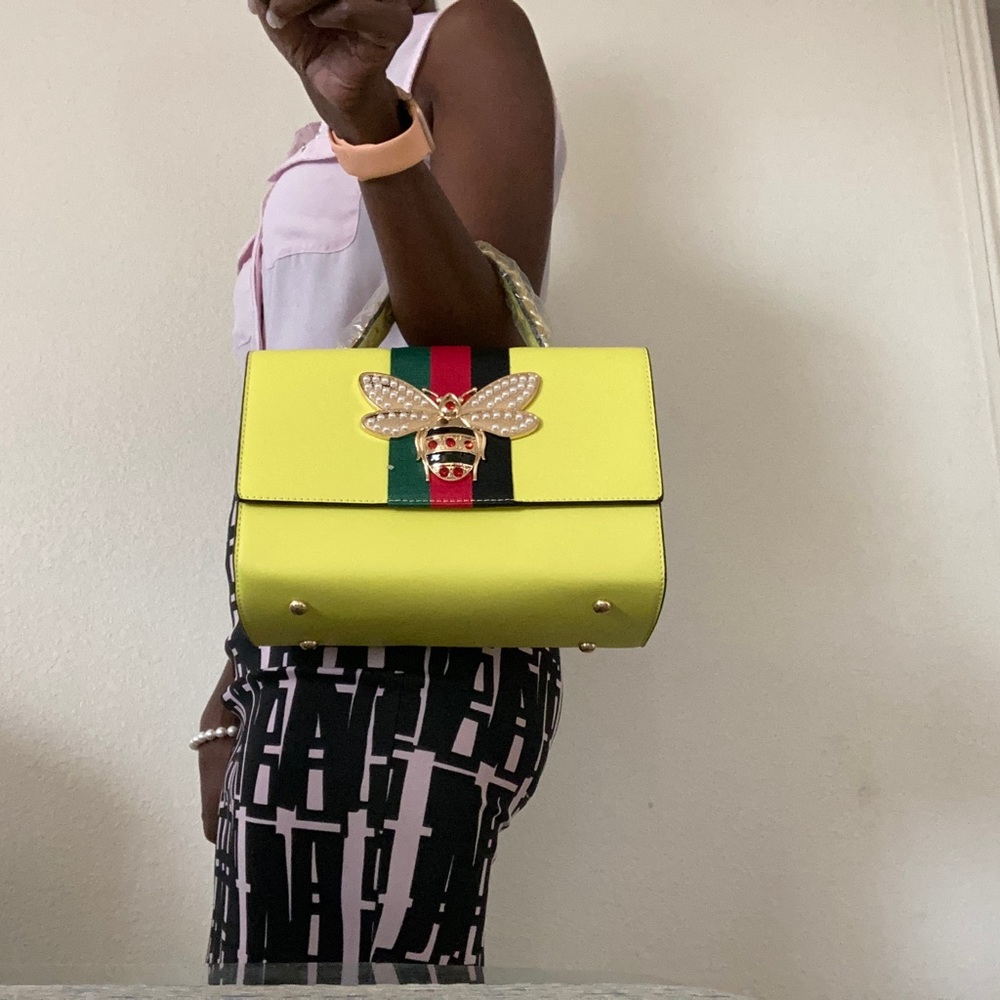Queen Bee Stripe Satchel